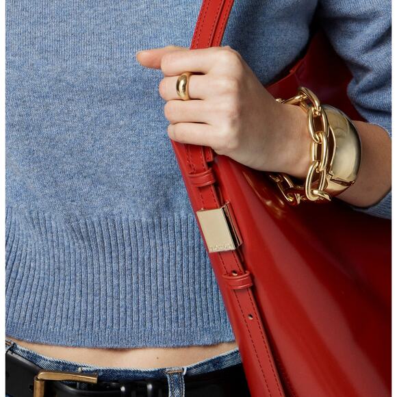 J. Crew Cashmere Crewneck Sweater Cropped Fit Pullover Blue Womens Medium NWT - Picture 2 of 11